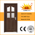 Porta interior de PVC com design em vidro (SC-P036)